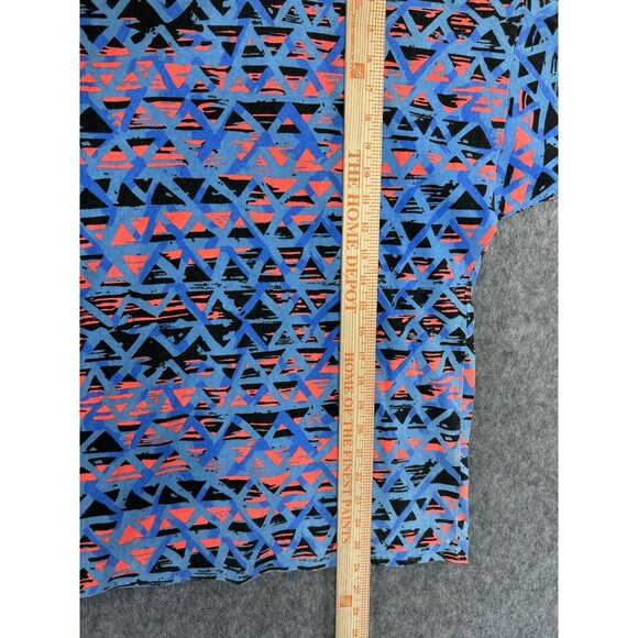 Vtg Hobie Shirt Men's Medium Blue Orange Surf 90's USA Aztec - Picture 5 of 7